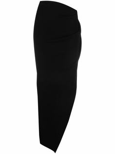 Rick Owens юбка миди асимметричного кроя с драпировкой