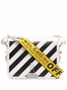 Off-White Diag-stripe leather shoulder bag