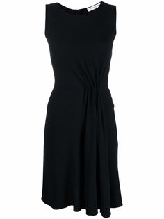 Christian Dior 2000s pre-owned draped fitted dress