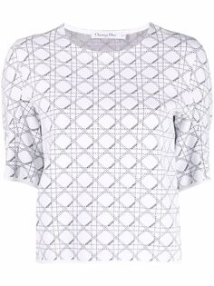 Christian Dior 2000s pre-owned geometric-print knitted top