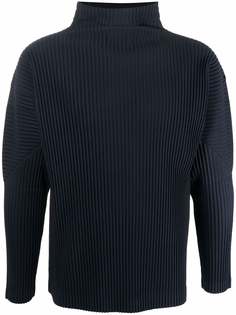 Homme Plissé Issey Miyake топ с высоким воротником и плиссировкой