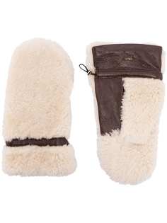Chloé варежки из овчины с логотипом