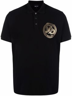 Just Cavalli рубашка поло с узором металлик