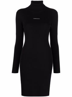Calvin Klein Jeans трикотажное платье с высоким воротником