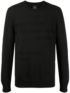 Armani Exchange толстовка с вышитым логотипом