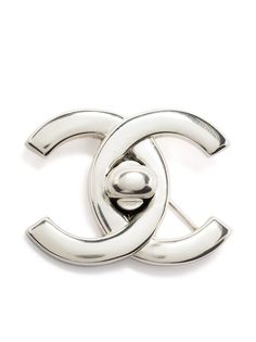 Chanel Pre-Owned брошь 1996-го года с логотипом CC