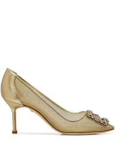 Manolo Blahnik MANO HANGISI 105 HH PMP GLD MSH
