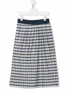 Molo TEEN striped glitter-detail midi skirt