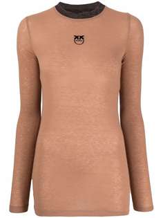 Pinko топ с длинными рукавами и вышитым логотипом