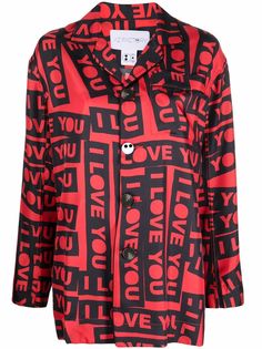 AZ FACTORY шелковые пижамные шорты I Love You с графичным принтом