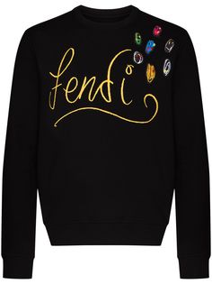 Fendi толстовка с вышитым логотипом