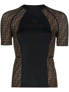 Fendi спортивная футболка с логотипом FF