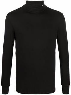 Raf Simons топ с высоким воротником и логотипом