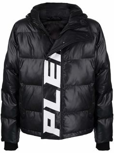 Philipp Plein пуховик с капюшоном и логотипом