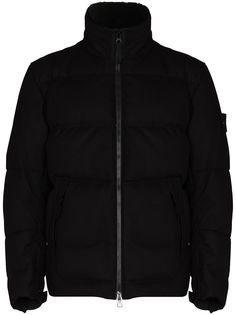 Stone Island пуховик с нашивкой Compass