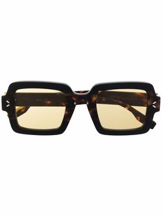 Mcq By Alexander Mcqueen Eyewear солнцезащитные очки в оправе черепаховой расцветки