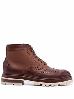 Santoni ботинки Breakout с брогированием