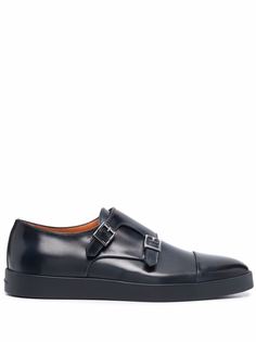 Santoni туфли монки с пряжками