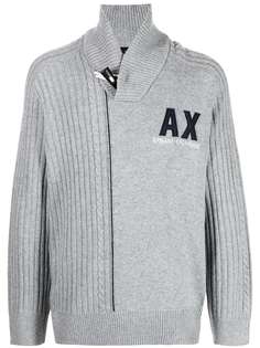Armani Exchange кардиган с нашивкой-логотипом
