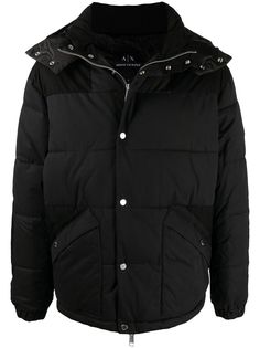 Armani Exchange пуховик с капюшоном