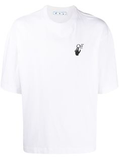 Off-White футболка с логотипом Hands-Off