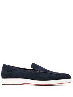 Santoni slip-on suede loafers