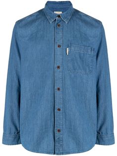 Nudie Jeans джинсовая рубашка с нагрудным карманом