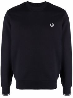 FRED PERRY embroidered-logo cotton sweatshirt