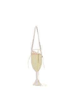 Rosantica crystal-embellished champagne flute bag