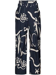 Low Classic брюки прямого кроя с абстрактным принтом