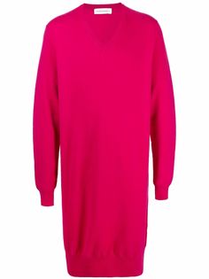 extreme cashmere кашемировое платье-джемпер с V-образным вырезом