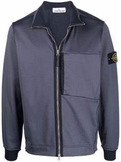 Stone Island куртка на молнии с нашивкой Compass