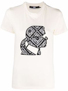 Karl Lagerfeld футболка из ткани букле