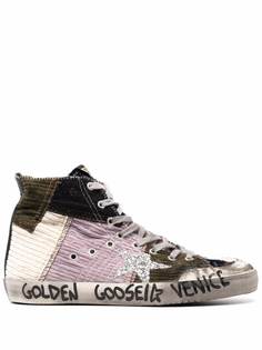 Golden Goose высокие кеды в технике пэчворк