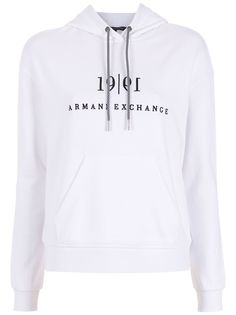Armani Exchange худи с вышитым логотипом
