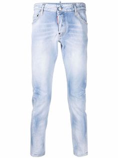 Dsquared2 узкие джинсы с эффектом потертости
