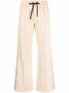 Fendi брюки с завышенной талией и логотипом