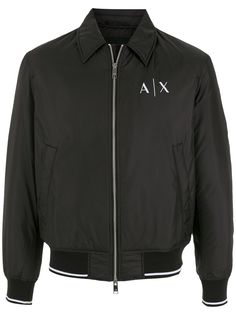 Armani Exchange бомбер с надписью