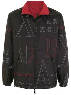 Armani Exchange двусторонняя куртка с логотипом