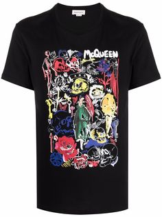Alexander McQueen футболка с графичным принтом