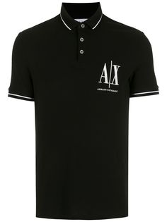 Armani Exchange рубашка поло с вышитым логотипом