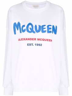 Alexander McQueen толстовка с логотипом McQueen Graffiti