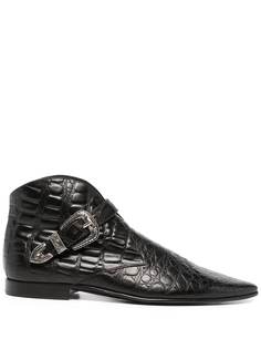 Saint Laurent ботинки Dixon с тиснением под крокодила