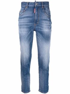 Dsquared2 укороченные джинсы с завышенной талией