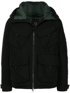 Armani Exchange куртка на молнии с капюшоном