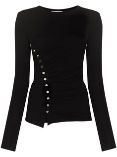 Paco Rabanne snap-fastening long-sleeve T-shirt
