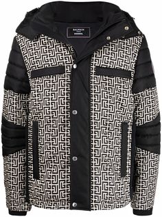 Balmain куртка с монограммой из коллаборации с Rossignol