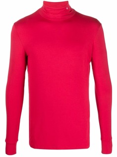 Raf Simons топ с высоким воротником и логотипом