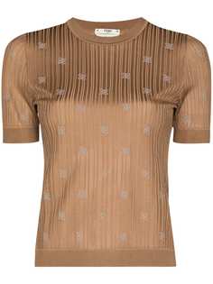 Fendi FF Karligraphy knitted T-shirt