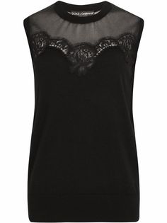 Dolce & Gabbana топ без рукавов с кружевом
